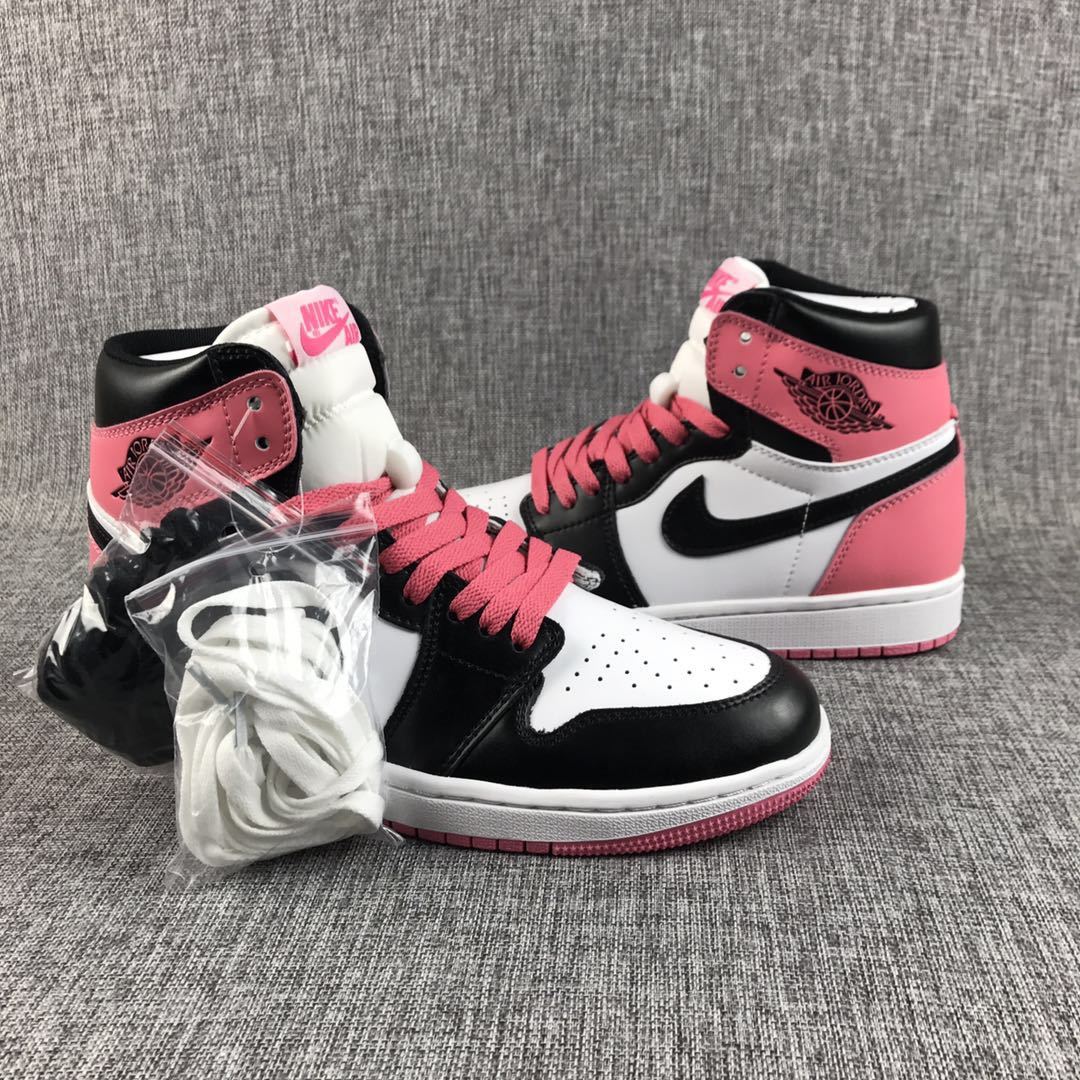 Jordan Air Jordan 1 High Dirty Pink Black Toe Sneakers