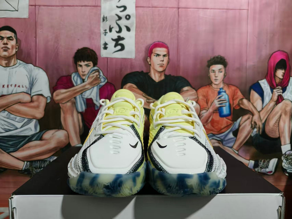 Nike GT Basketball Sneakers White Lime Gold Blue