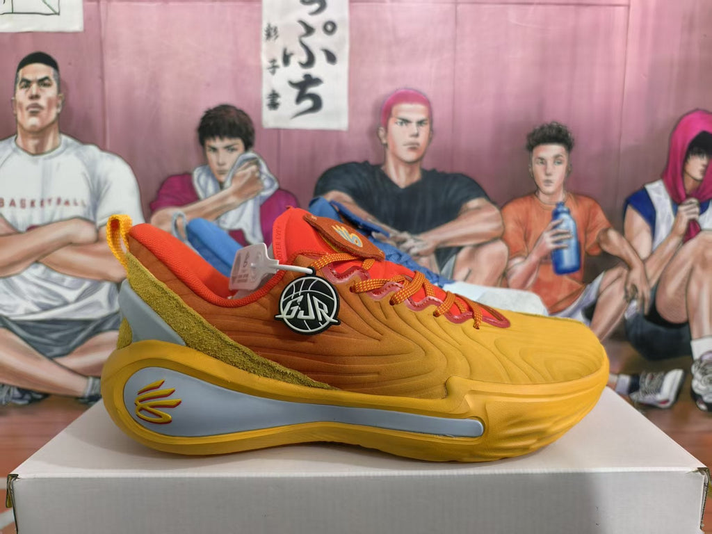 Curry All-Star Mismatched Basketball Shoes Yellow Blue