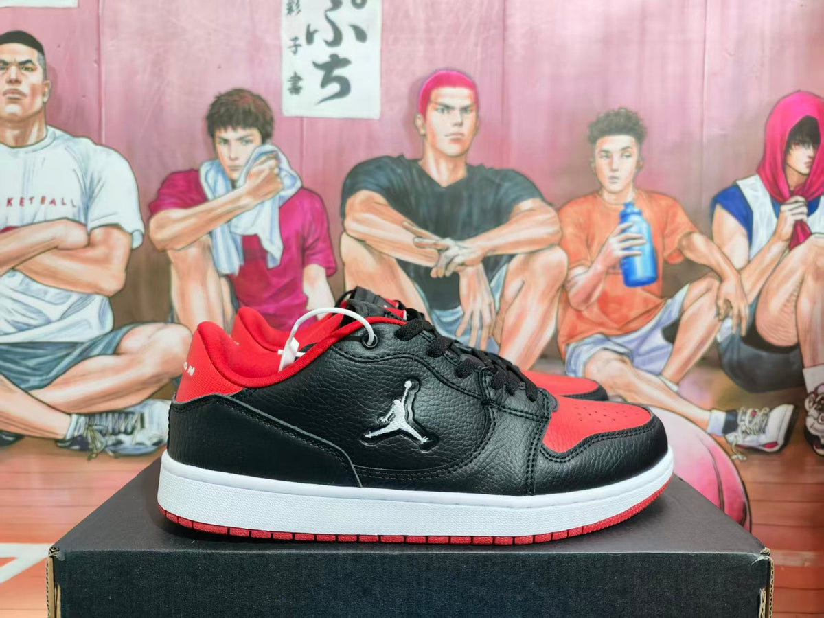 Jordan Black Red Low-Top Sneakers