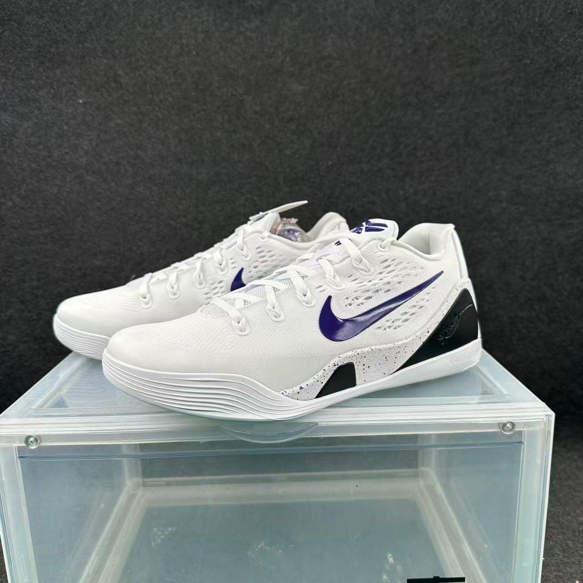 Nike Kobe 9 Low Basketball Shoes White Purple