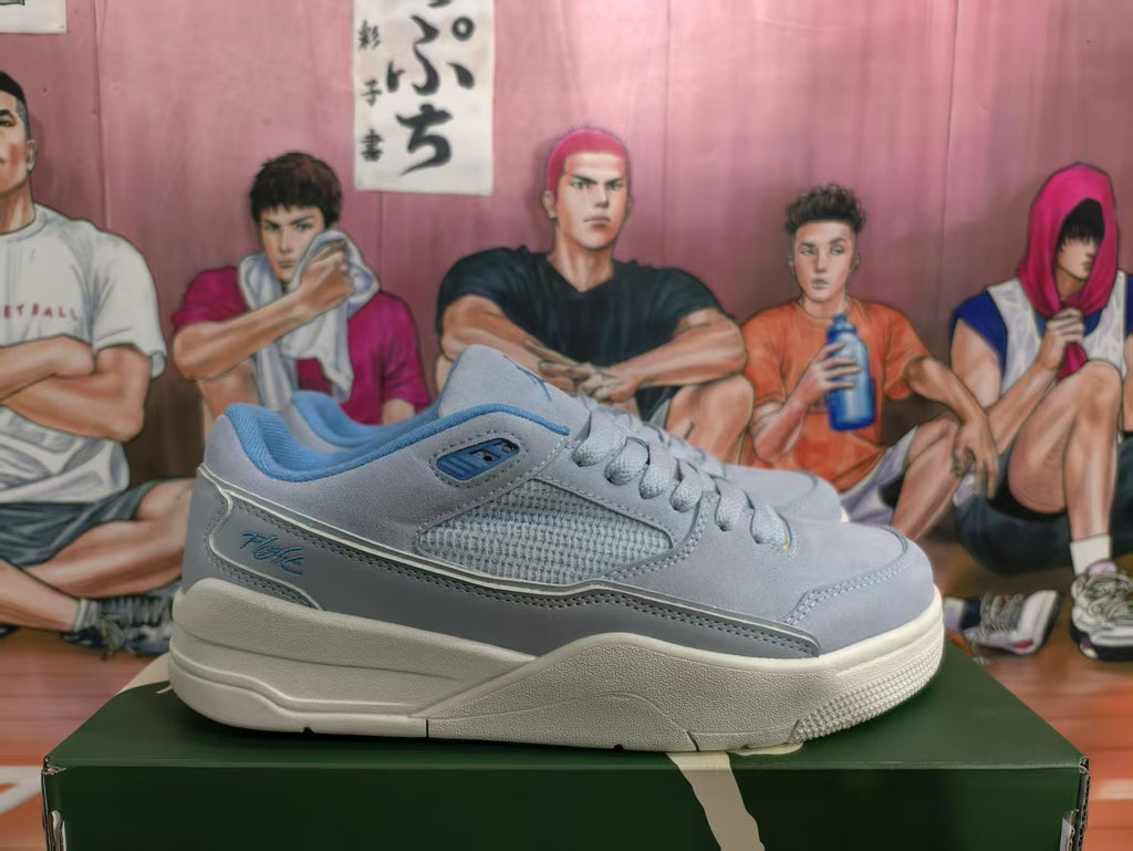 Jordan Blue and Gray Low-Top Sneakers