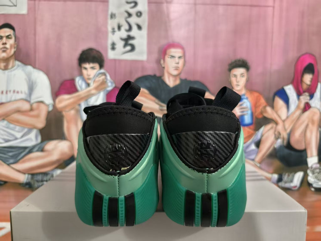 Green and Black Sculpted Sneakers