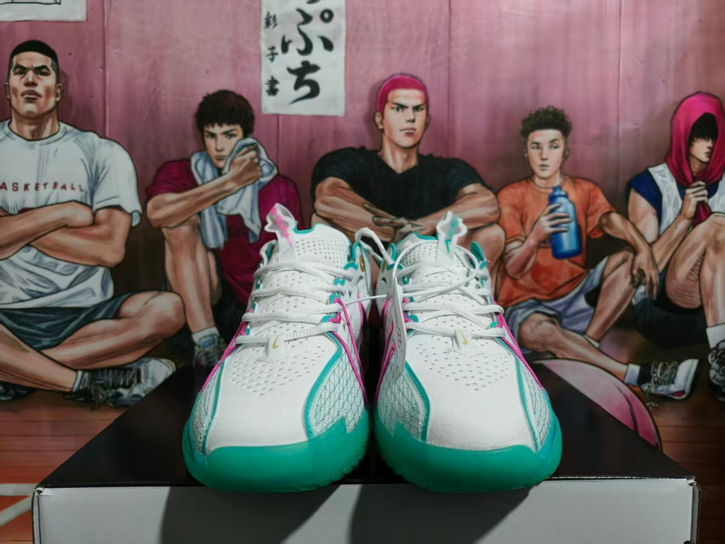 Nike South Coast White Turquoise Basketball Sneakers