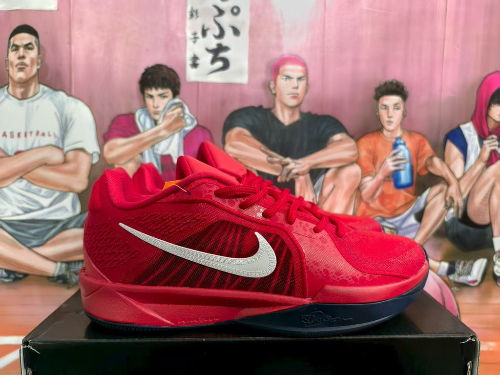 Nike Red Basketball Sneakers with White Swoosh