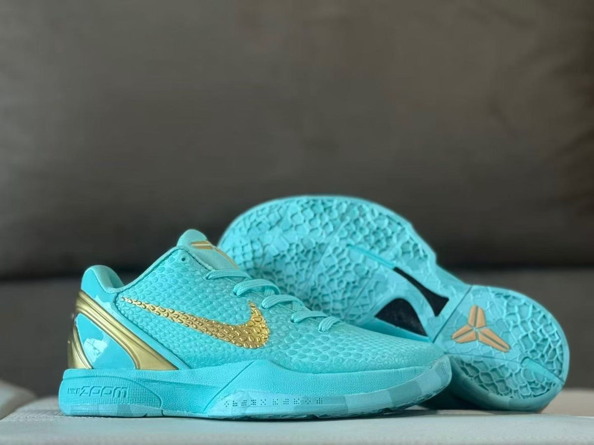 Nike Kobe 6 Sneakers Statue of Liberty Turquoise Gold