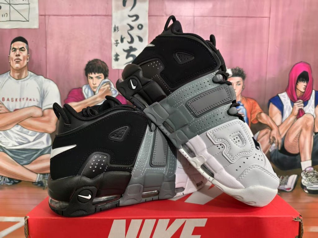 Nike Air More Uptempo Sneakers Black Grey White
