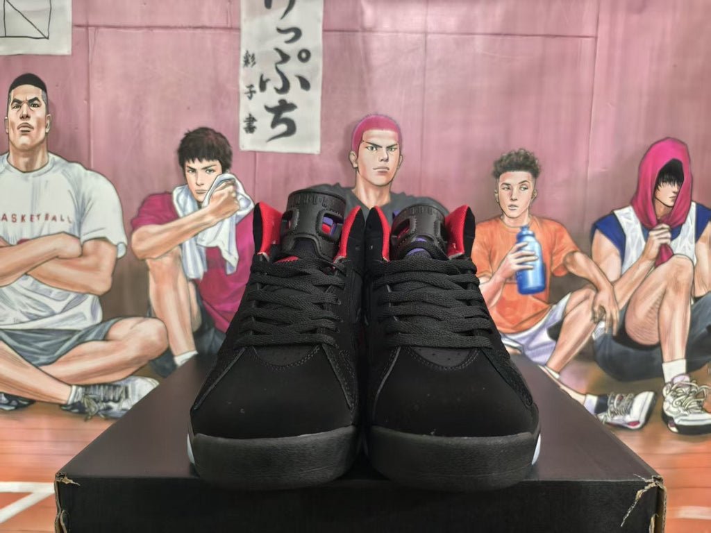 Jordan Black Red High-Top Basketball Sneakers