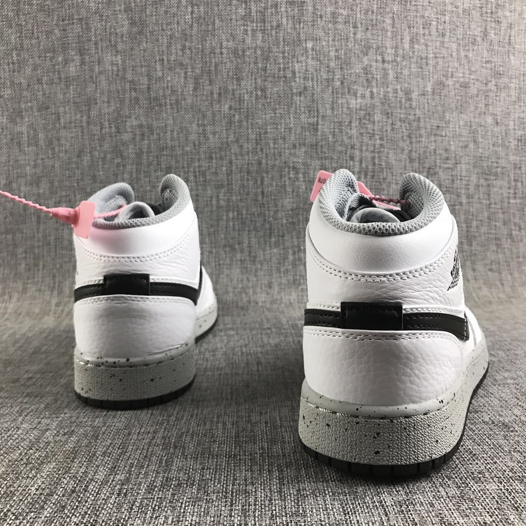 Jordan Air Jordan 1 Mid GS White Cement Sneakers
