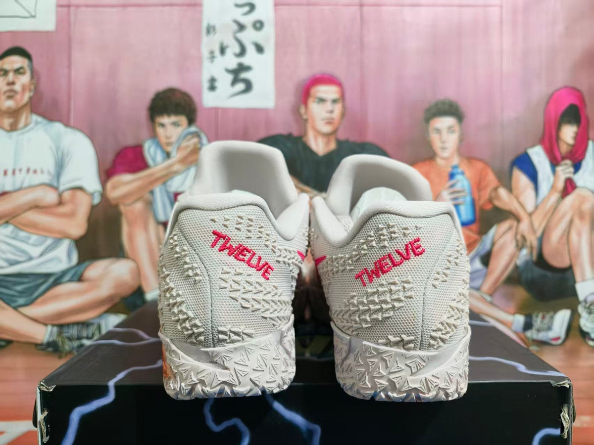 Nike LeBron Basketball Shoes in Light Grey and Pink