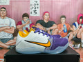Nike Lakers Basketball Sneakers White Purple Gold