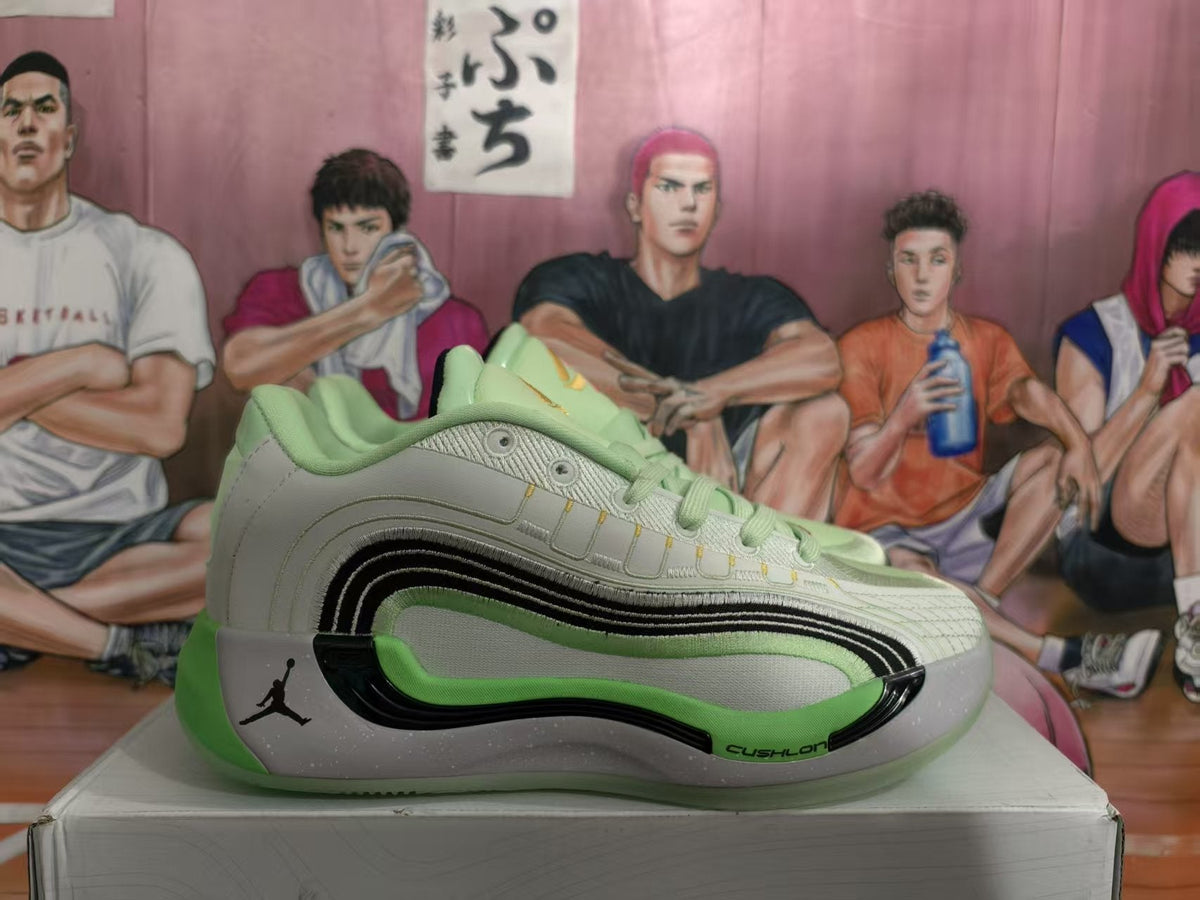 Jordan Chewing Gum Basketball Sneakers Green and Gray