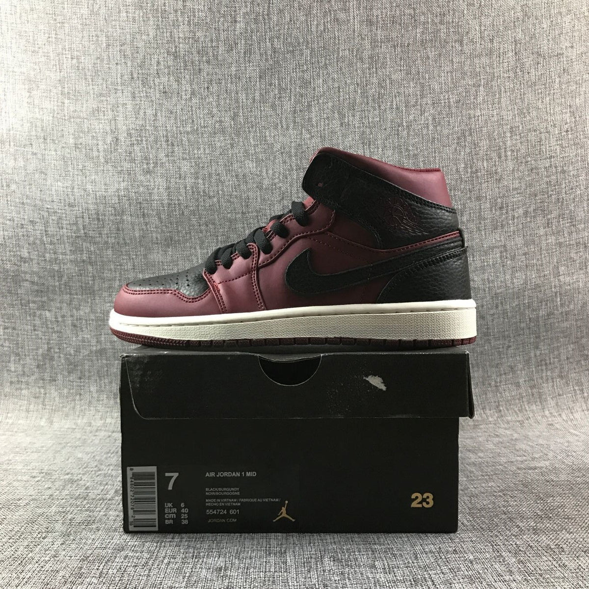 Jordan Air Jordan 1 Mid Sneakers Burgundy Black White