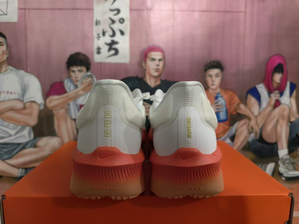 Nike ZoomX Running Shoes White and Coral