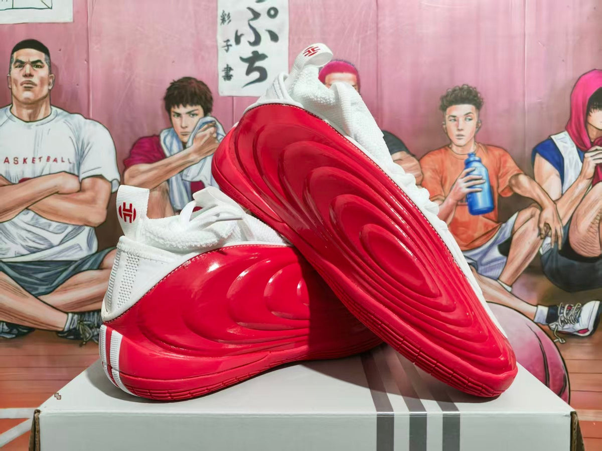 Adidas Harden Vol. 8 Basketball Shoes White and Red
