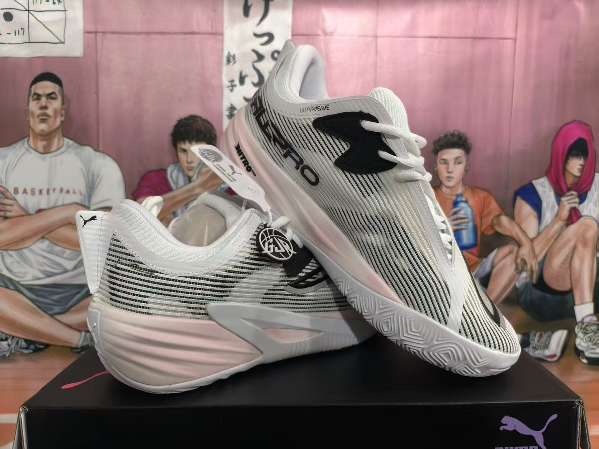PUMA All-Pro Nitro Basketball Shoes White Pink