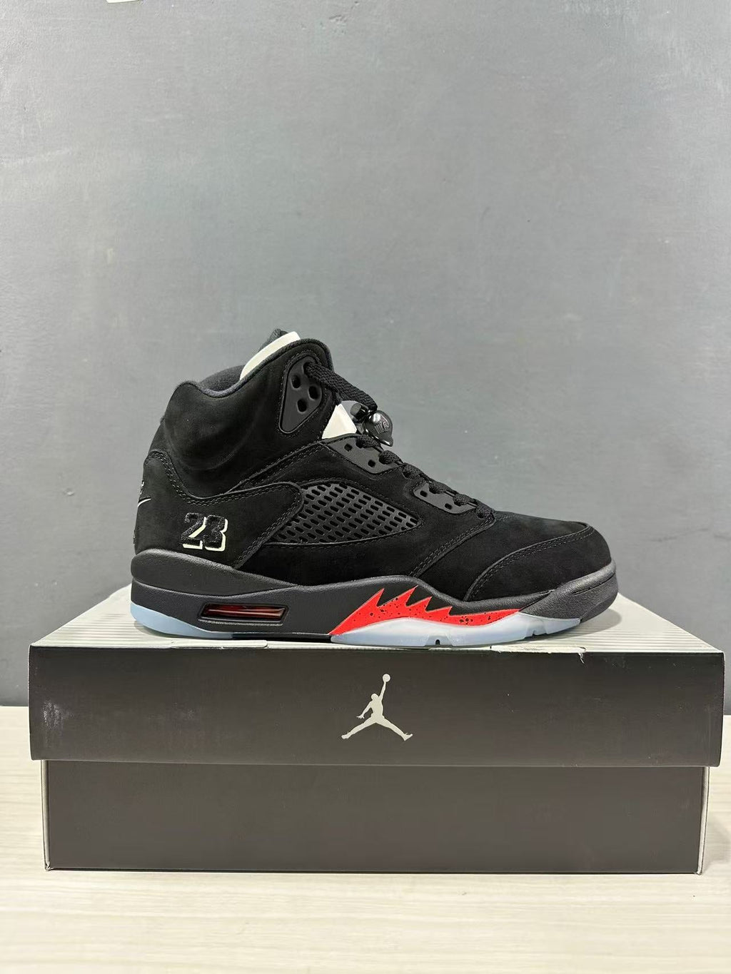 Jordan Air Jordan 5 Retro Black Red High-Top Sneakers