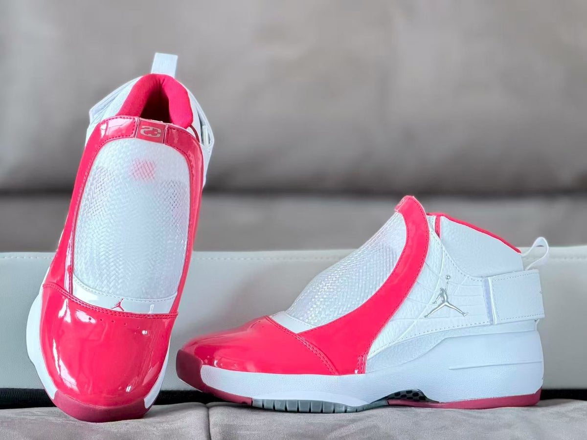 Jordan 19 White Red High-Top Sneakers