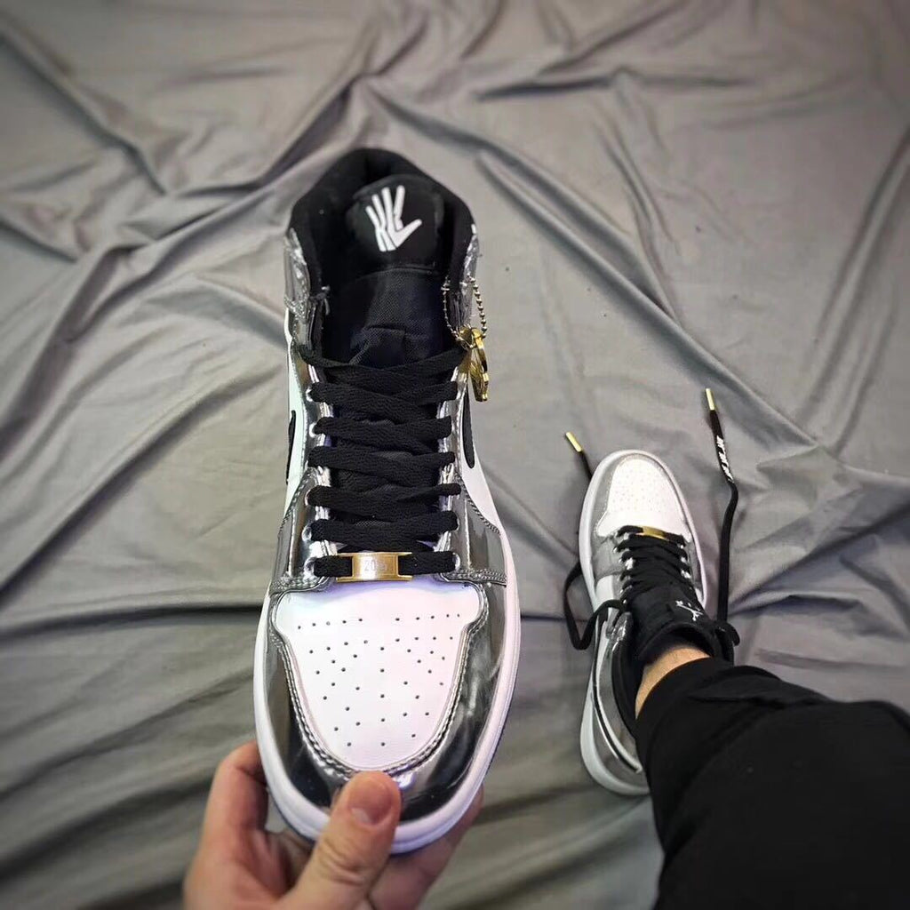 Jordan Air Jordan 1 Pass the Torch White Silver High-Top Sneakers