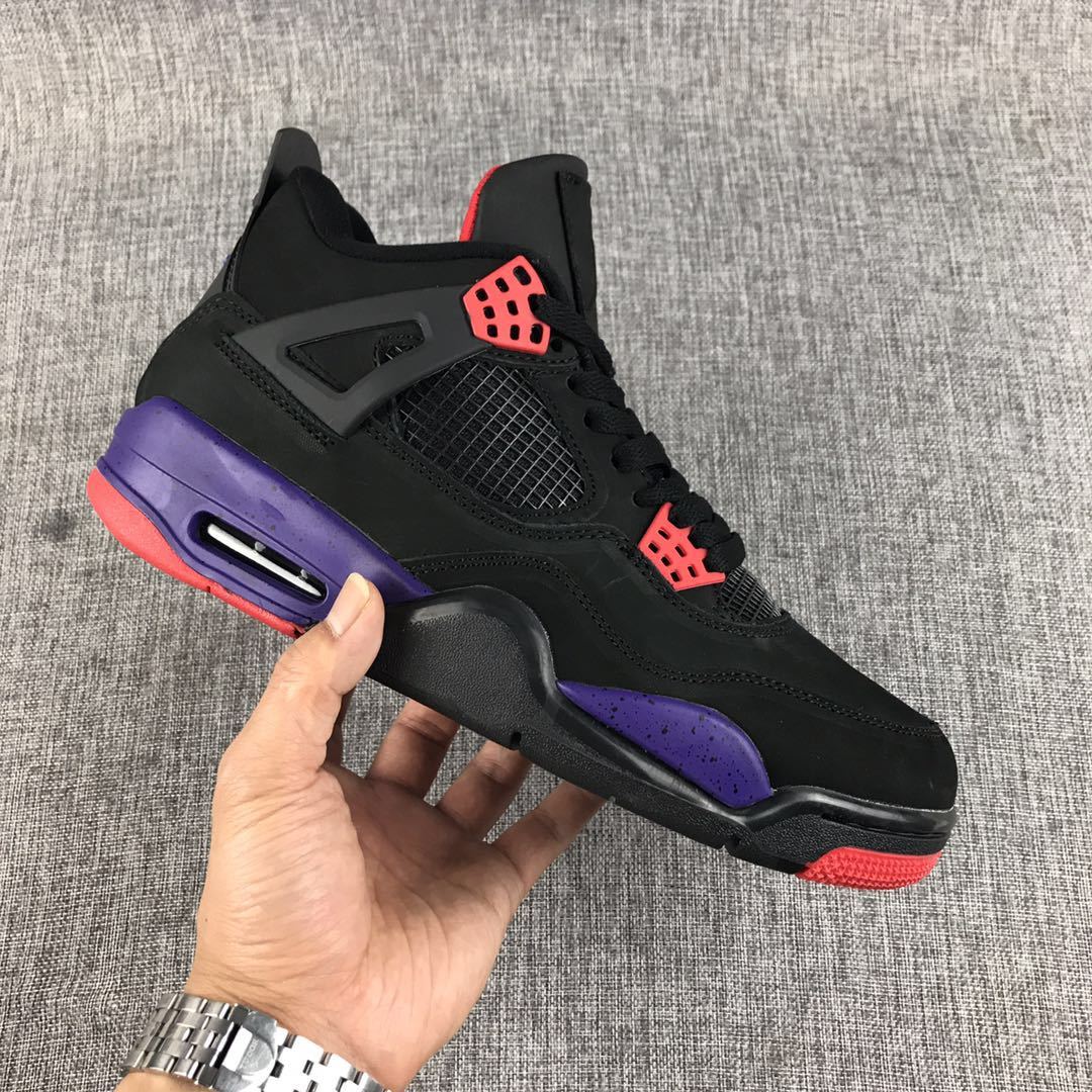 Jordan Air Jordan 4 Black Purple Red Sneakers