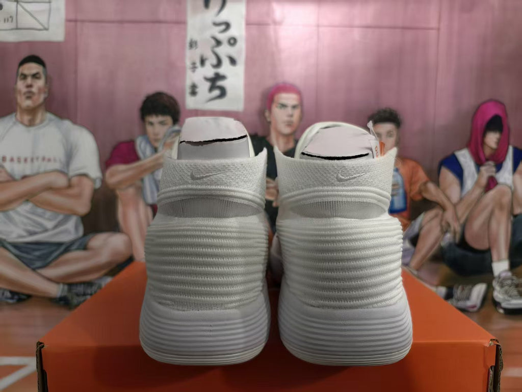 Nike High-Top Basketball Sneakers White Silver