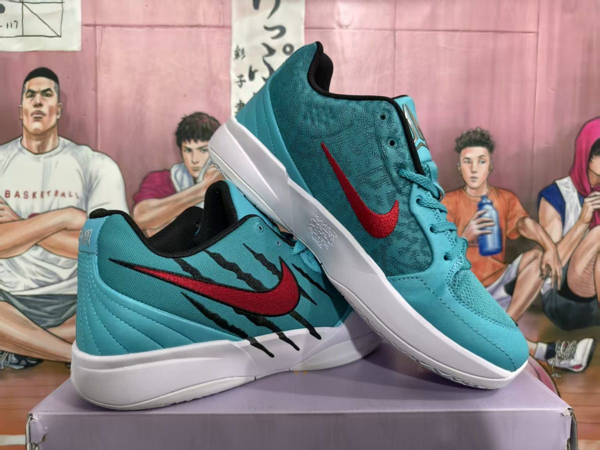 Nike Grizzlies Basketball Sneakers Teal and Red