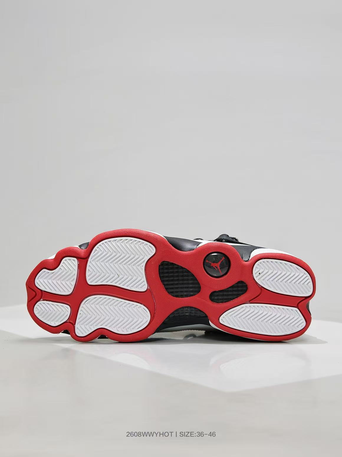 Jordan 6 Rings Black White Red Sneakers
