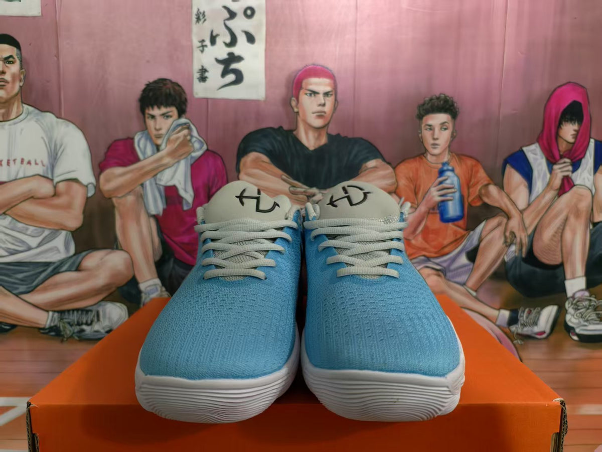 Nike Blue and White Low-Top Sneakers