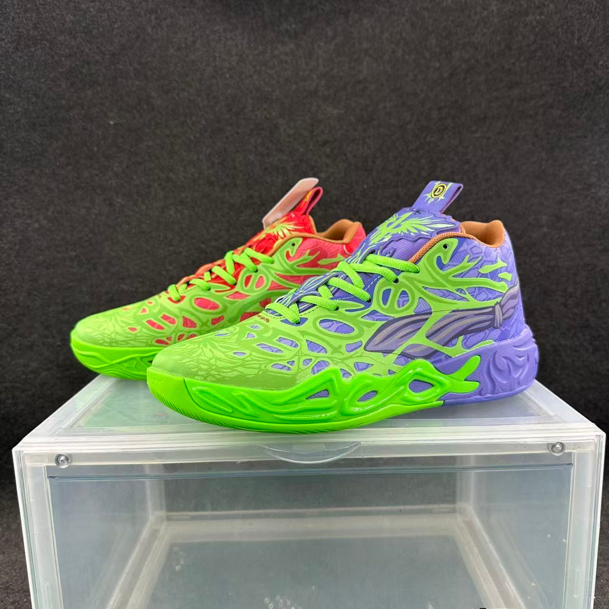 Puma M.E.L.O. TMNT High-Top Basketball Sneakers Purple Red