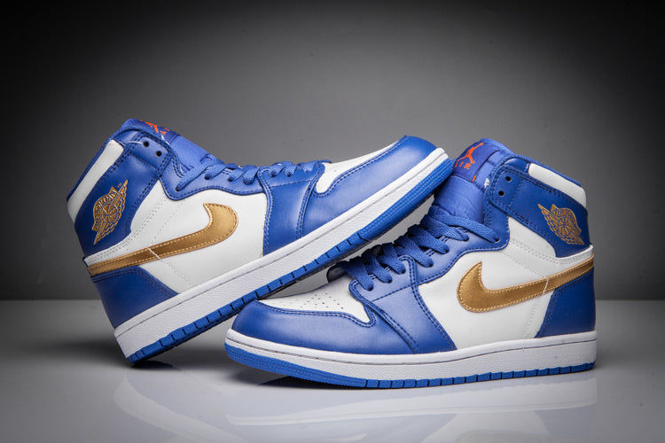 Jordan Air Jordan 1 High Sneakers Blue White Gold