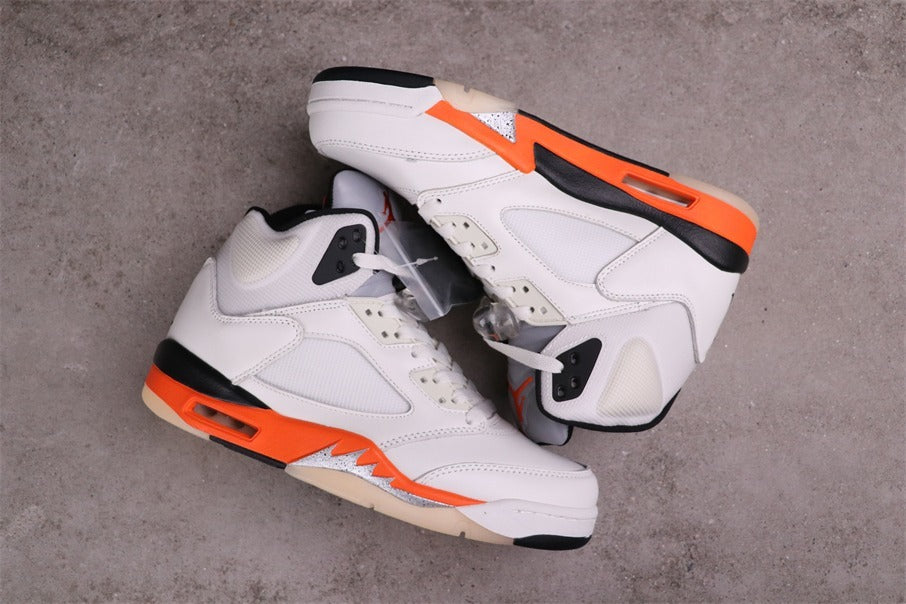 Jordan Air Jordan 5 Fire Red High-Top Sneakers White Black Orange DC1060-100