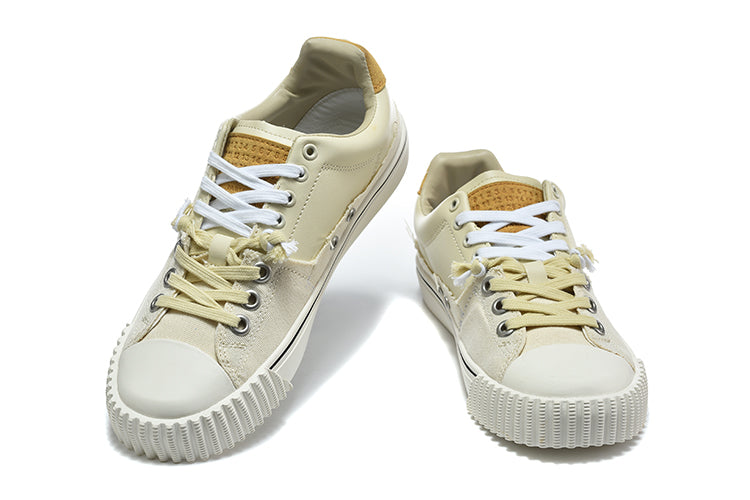 Maison Margiela Replica Low-Top Sneakers in Cream and Tan