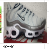 Nike Air Max Plus Sneakers in White and Metallic Silver