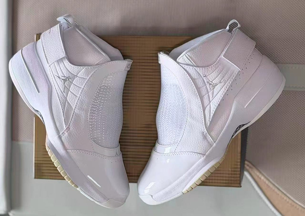 Jordan 19 White High-Top Basketball Sneakers