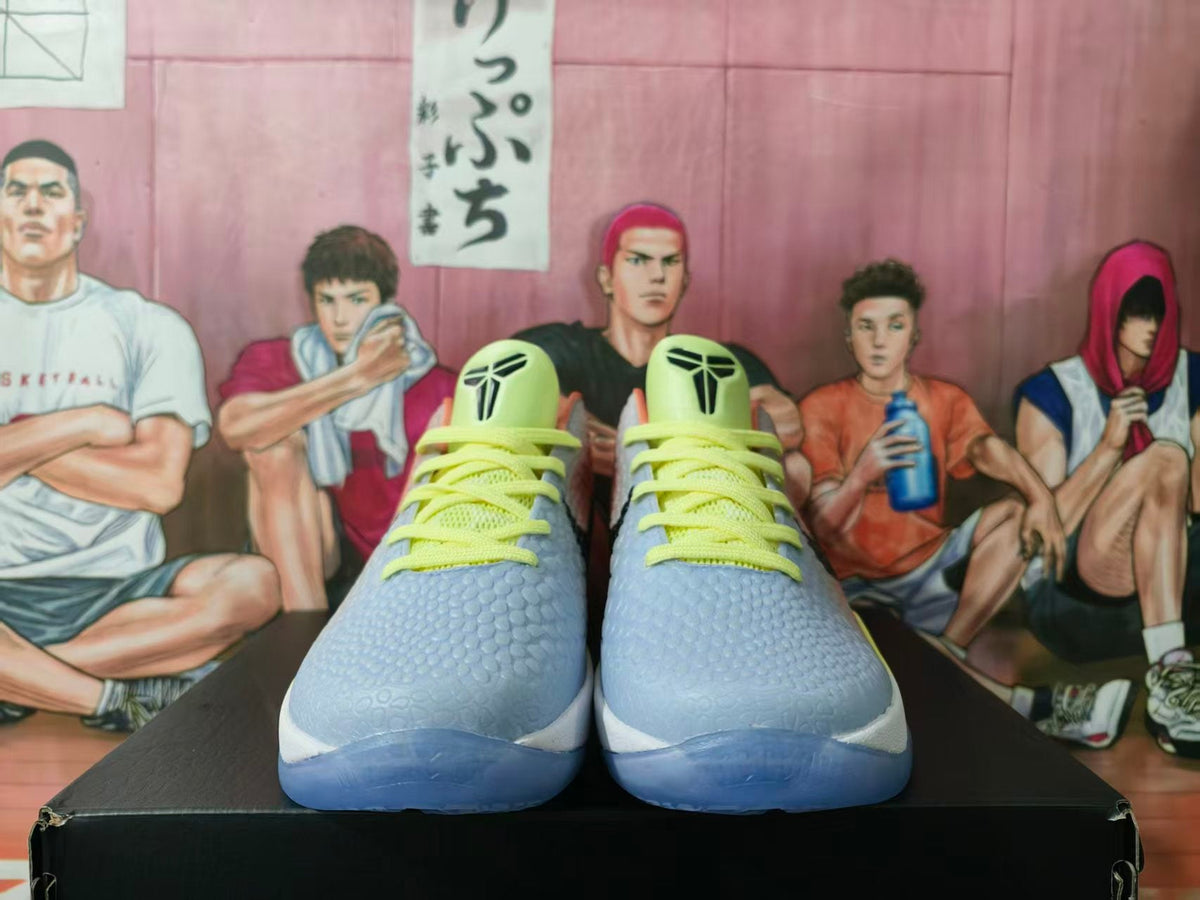 Nike Brunson PE Basketball Sneakers in Peach and Blue