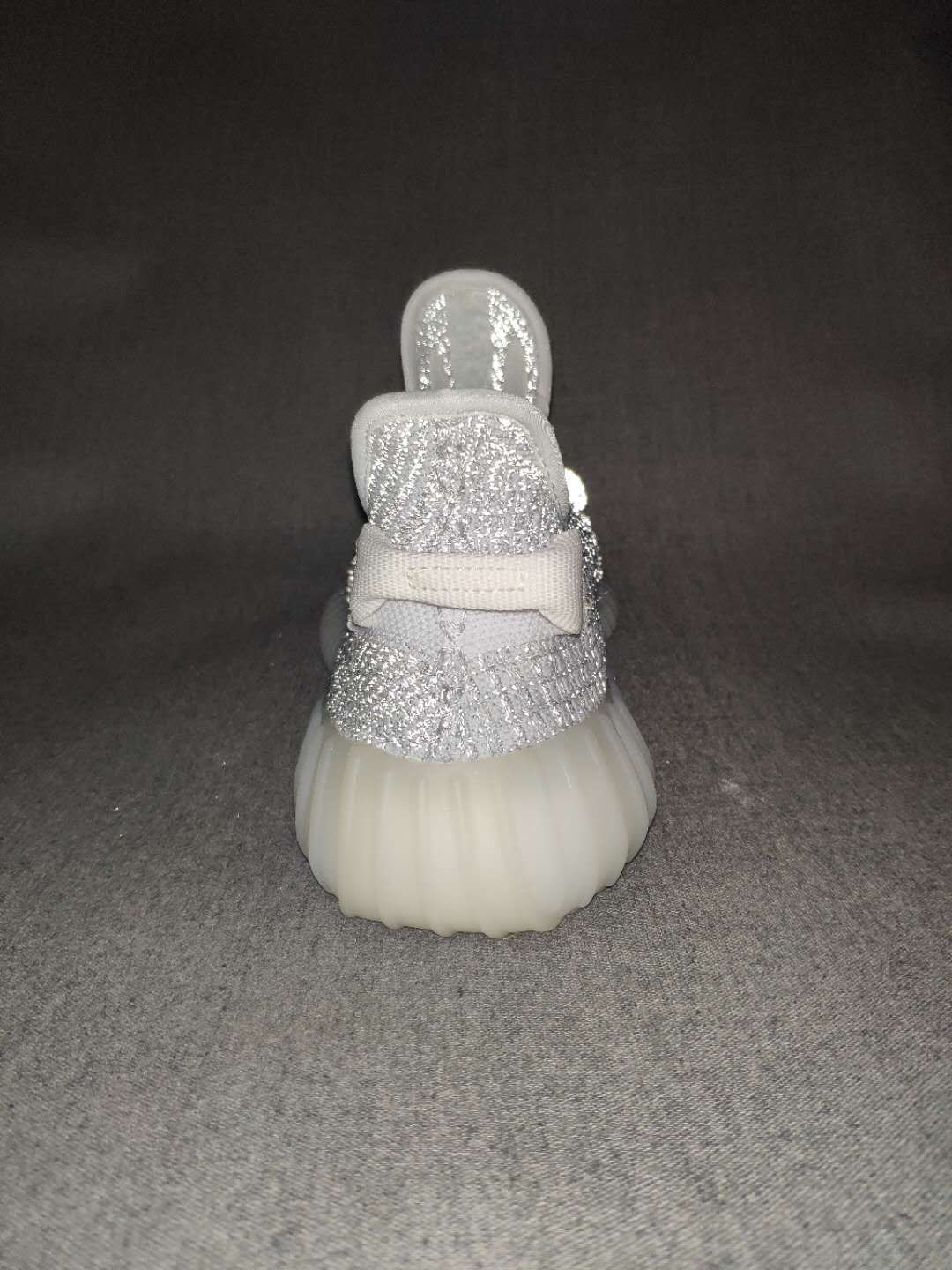 Yeezy 350 V2 Silver Gray Knit Sneakers