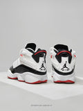 Jordan 6–7 White Black Red High-Top Sneakers