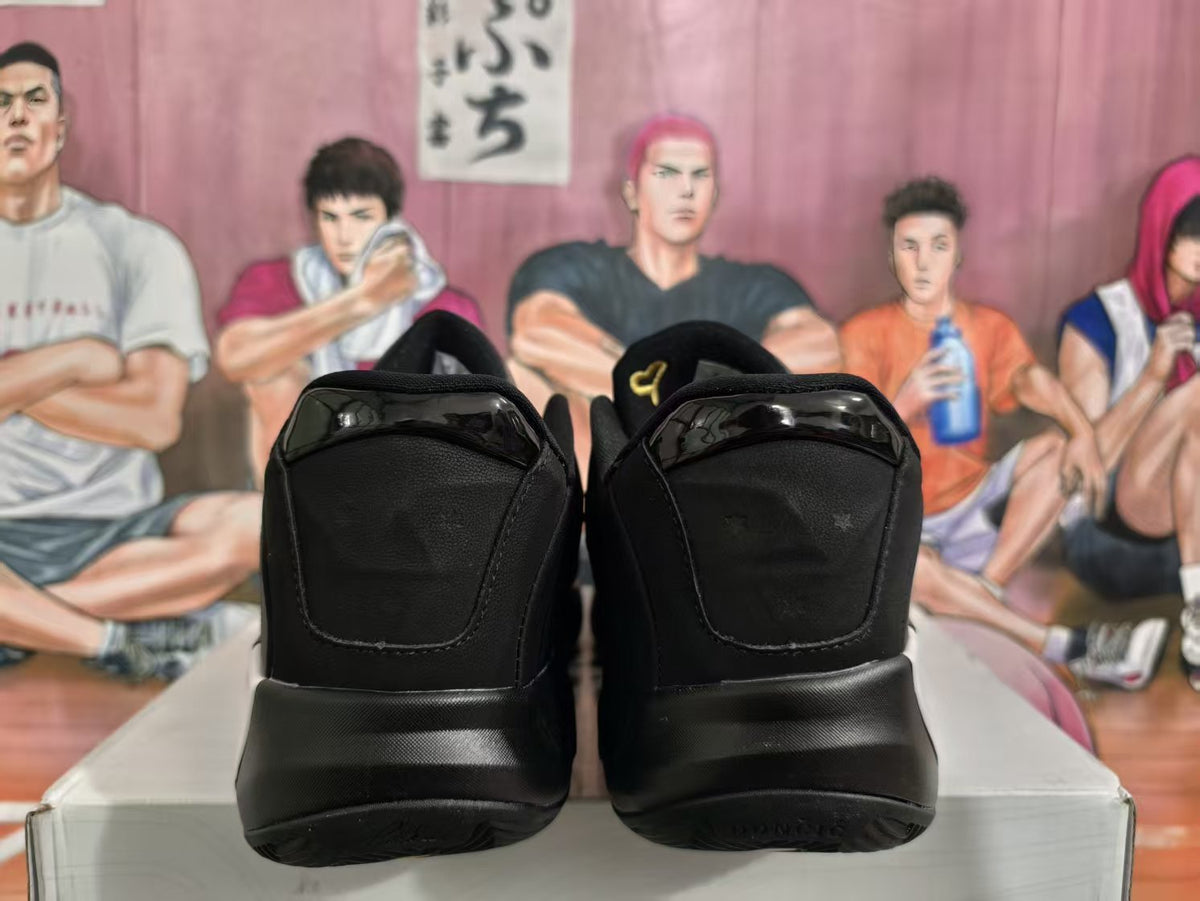 Jordan Black White Gold Basketball Sneakers