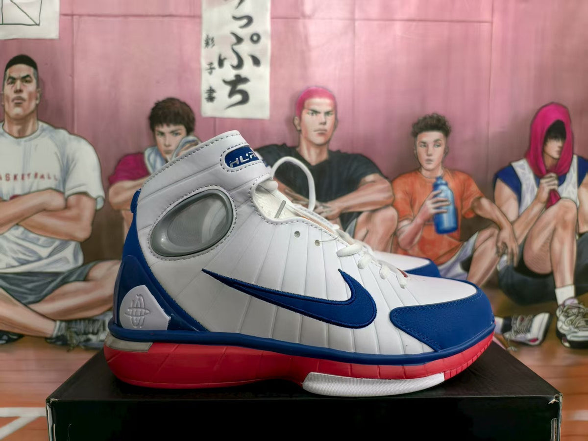 Nike Basketball High-Top Sneakers White Blue Red