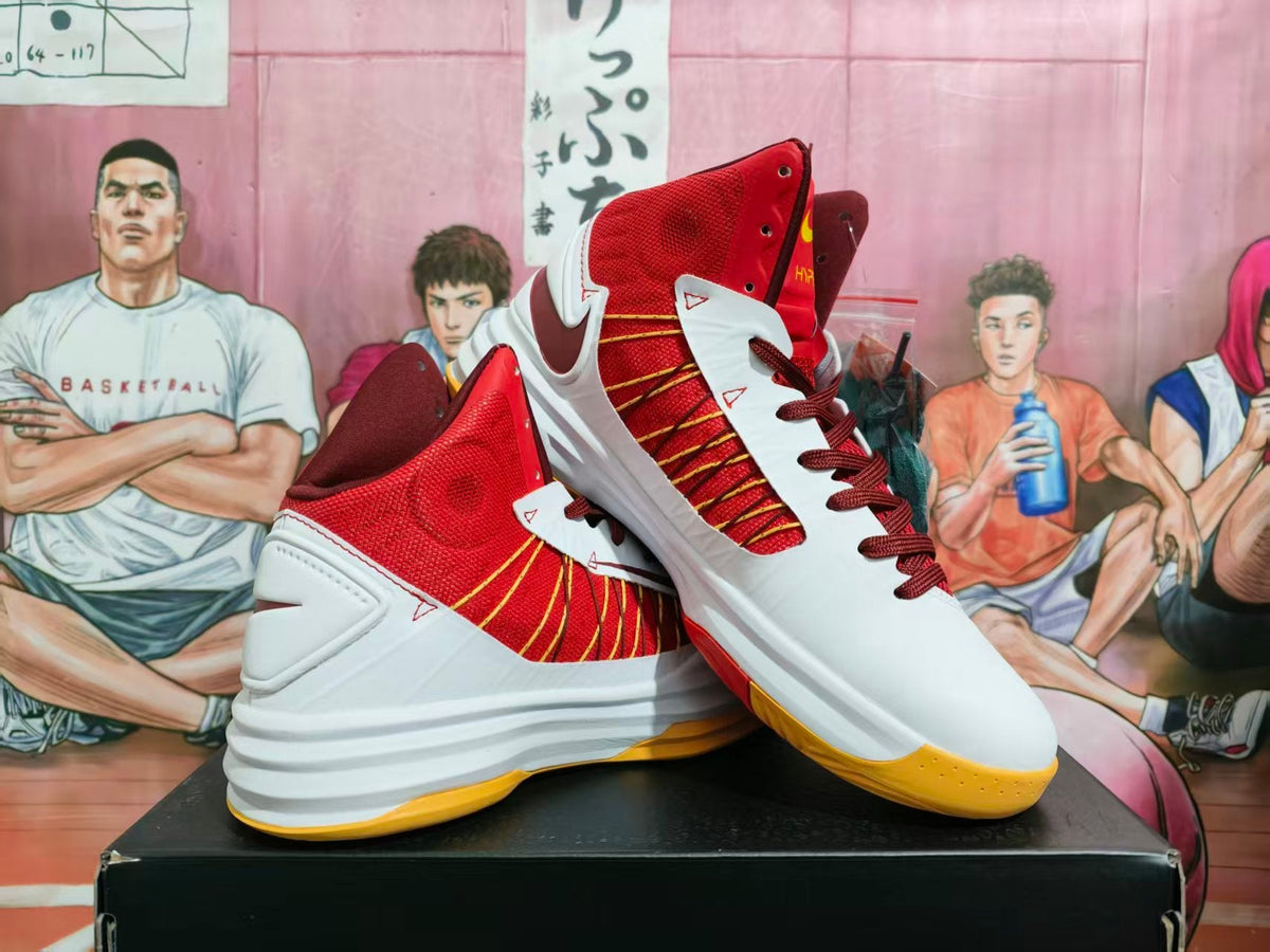 Nike Red White High-Top Basketball Shoes