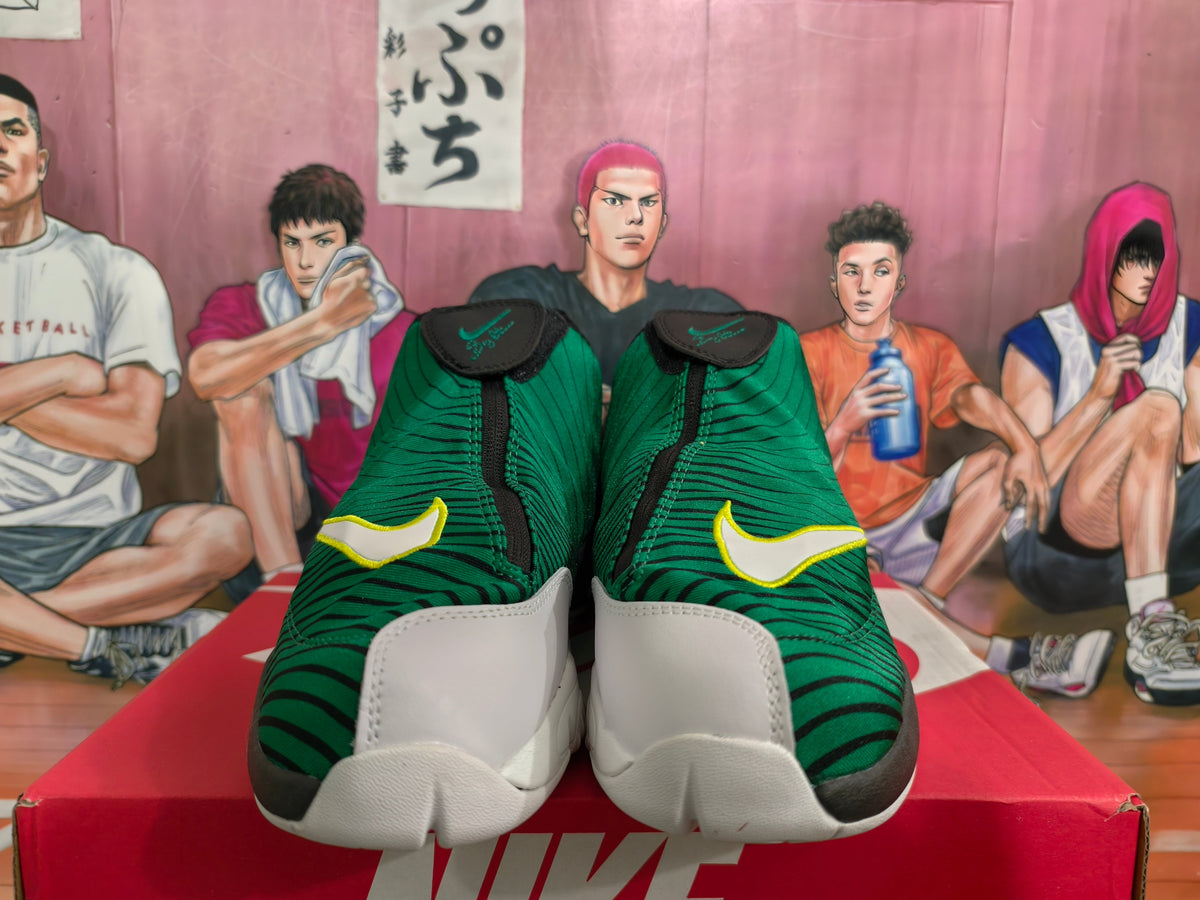 Nike Flight Basketball Sneakers Green Yellow Black