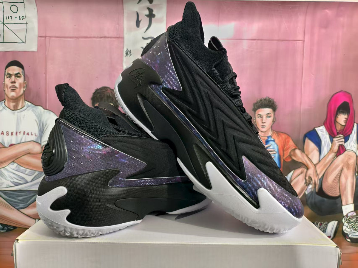 H-Flow Black Purple Basketball Sneakers