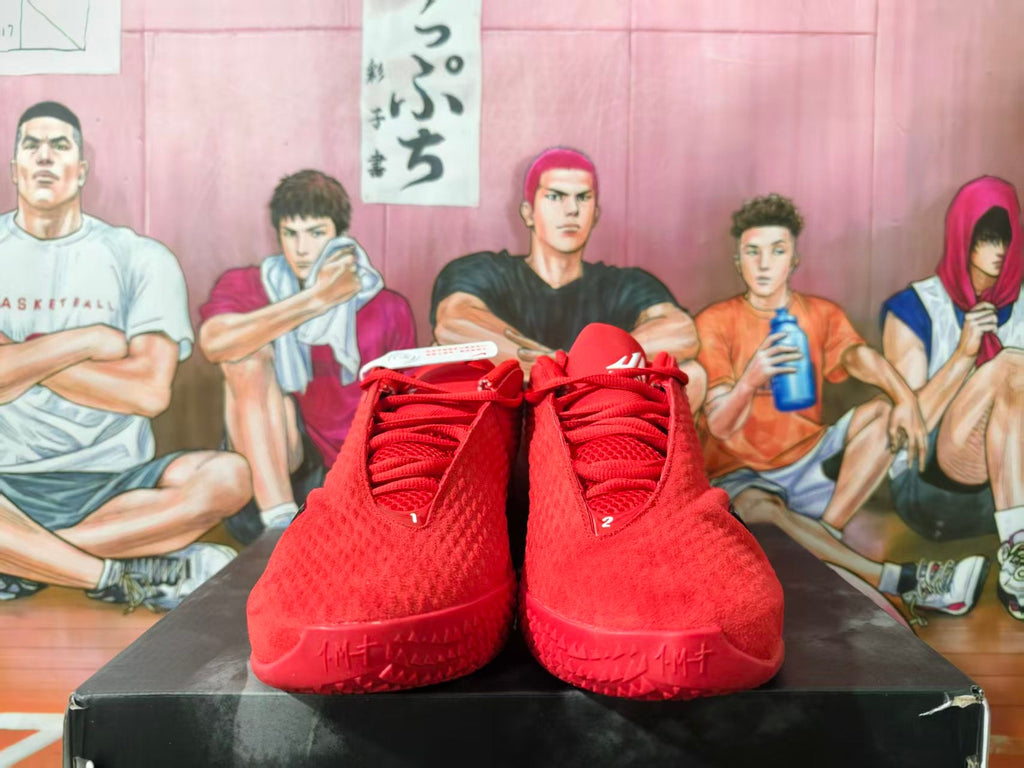 Nike Red Basketball Shoes with Black Swoosh