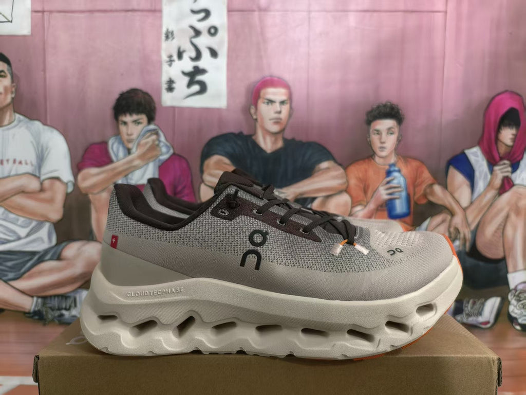 On Almond Color Low-Top Sneakers