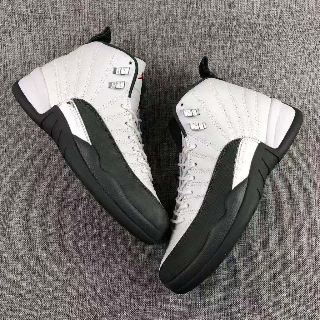 Jordan Air Jordan 12 Reverse Taxi Sneakers White Black