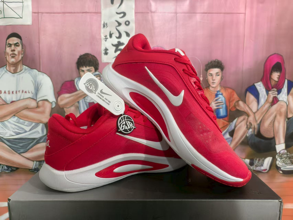 Nike A'ja Basketball Sneakers Red and White