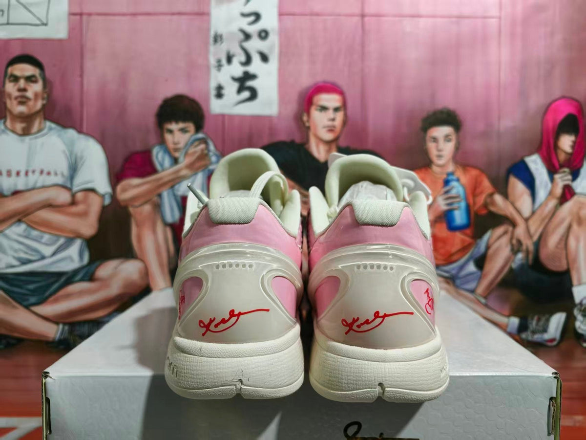 Nike Zoom Pink Painted Basketball Sneakers