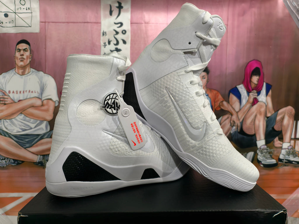 Nike Kobe 9 High-Top Basketball Shoes in White