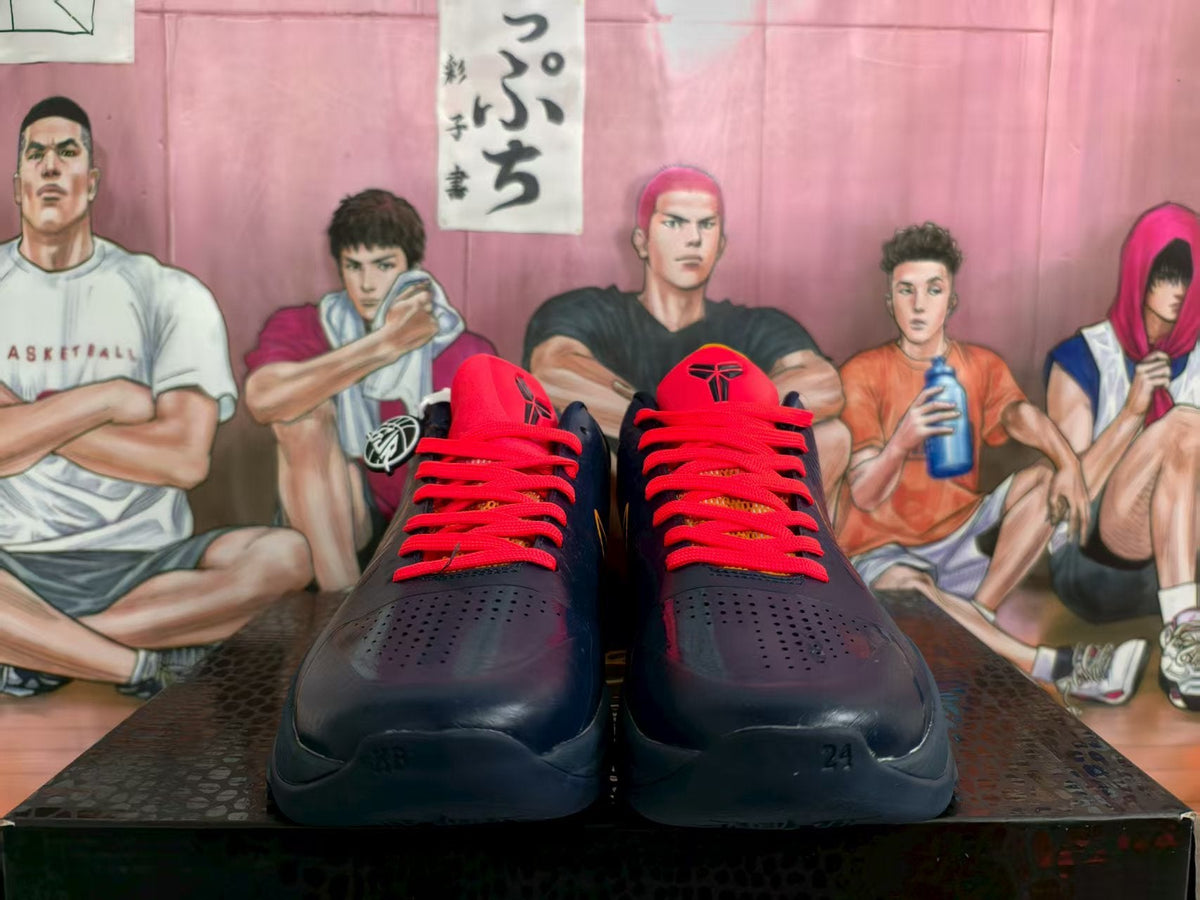 Nike Kobe 4 Protro PE Basketball Shoes Navy Orange Red