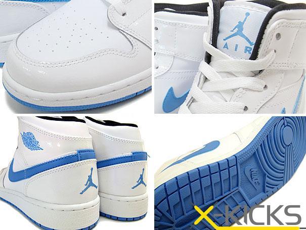 Jordan 1 High Sneakers White and Legend Blue